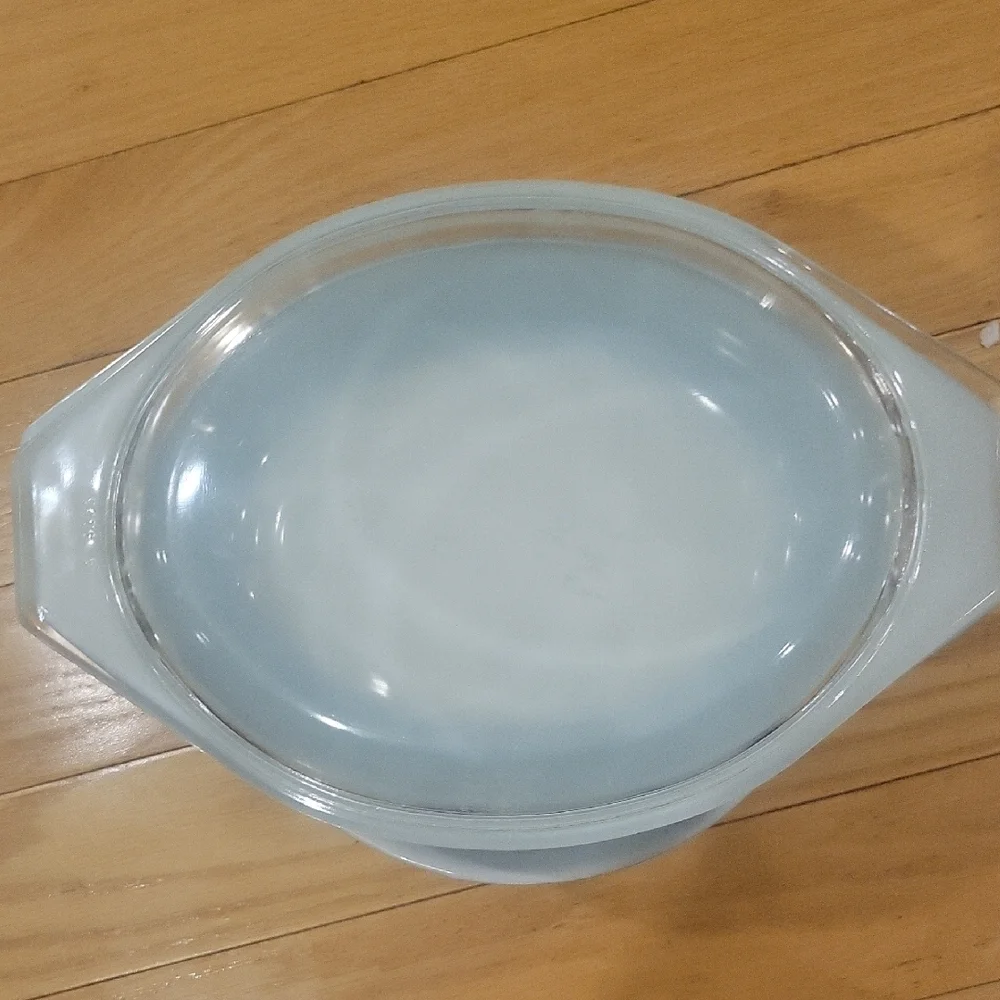 Vintage Pyrex 043 Turquoise Snowflake 1.5 Casserole Dish - Picture 5 of 15